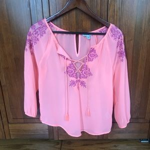 American Eagle Peach Blouse